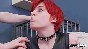 peculiar sweetie brought to anal asylum for awkward therapy session