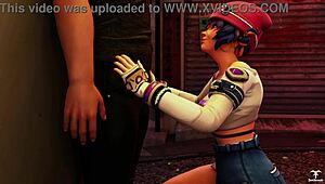 i-i mean kiriko from overwatch is offering a blowjob to some random guy in this 3d comic