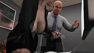 Office Temptation: Hot Secretary Seduces Everyone in Wild Scene