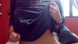 masturbating in the in-laws' house in sexy lingerie?