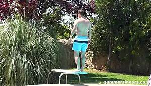 Group pounding on the balcony with friends