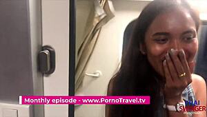 Freaky Girlfriend Gets Nailed on Public Train