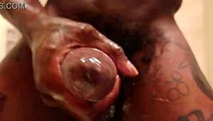 Big black cock worship with Hallelujah Johnson Reese's outrageous cumshot!