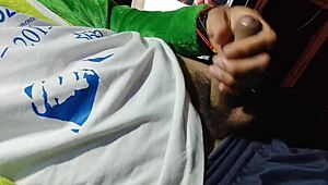 young man with big cock cums in spurts