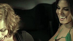 Fabi Thompson, Emme White, and Fernandinha Fernandes Bang Wild in Car