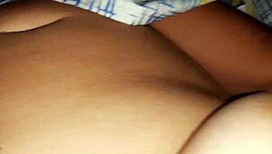 My stepsister peeps from the closet while I jerk off, then she masturbates too, leading to her flying orgasm