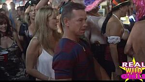 Fantasy Fest sluts flashing on the street, so wild! 😍