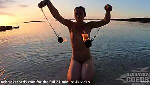 Man, I’m just lovin’ nude fire dancin’ at sunset on beach!