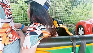 we had fun risky public sex in the amusement park