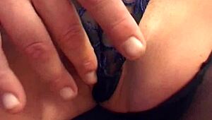 Brunette milf casually sucks and fucks her husband's cock for a facial