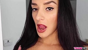 Hot Brunette Pov Cock Sucking!