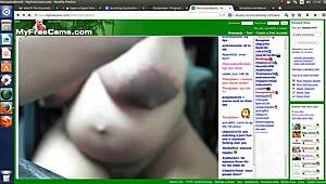 big areolas on pregnant blonde in webcam show.