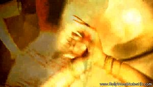 brunette indian performs teasing striptease with undressing and dancing