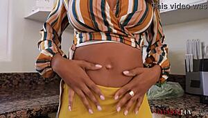 Naughty stepmom rides in cowgirl with big tits.