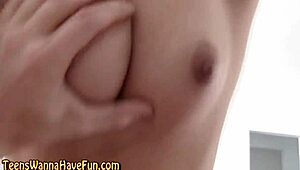 Amateur Teen 18+ Takes Facial in POV Action