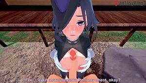 clorinde's intense fucking in genshin impact fantasy world with full details