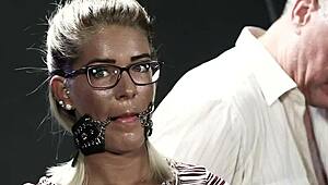 blue eyed brunette gets whipped and humiliated by master 😈