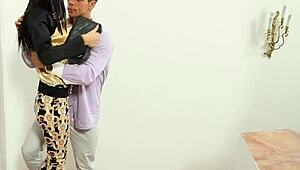 Classy european babe spunked on big cock!