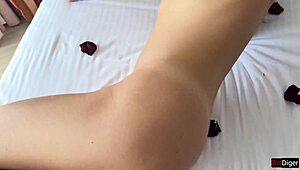 fucked a beauty hard in a hotel room and cum a lot on her pussy