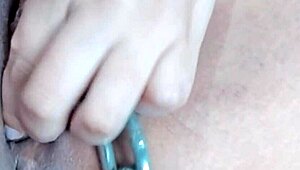 Teen Masturbates with Chain for Intense Orgasm in BDSM Session.