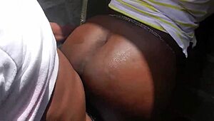 Early Morning in Uncompleted Building With Rough Ebony Action and Big Cock