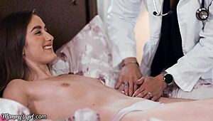 Natasha Nice and Sheena Ryder check stepdaughter's pussy