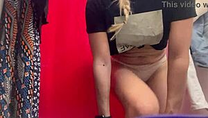 hidden cam in dressing room caught girl with big tits and nipples