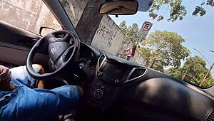 Teen Girl Masturbates Riskily at Bus Stop, Leading to Outdoor Muff Diving and Creampie