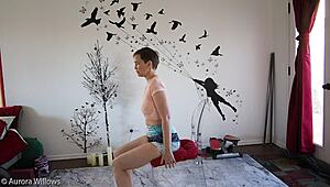 Yoga Lesson With Mature European Ass Wife Girlfriend Milf Babe