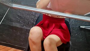 Upskirt View Of Beautiful Mexican Prostitute Nataly Showing Her Hairs