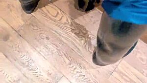 ginger wife in heels and leggings cheats on one night stand