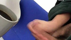 Morning coffee with a surprising twist of cum