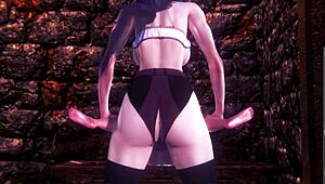 raiden shogun and pyra fucking in hentai anime style!