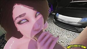 Give me that big monster cock in the parking lot, she begs.