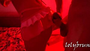 Lonely Girl Consoles Herself With A Toy