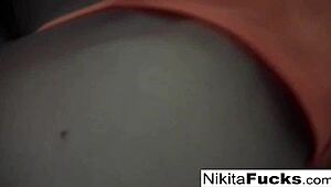 wanna see hot milf nikita von james in solo fishnet action?