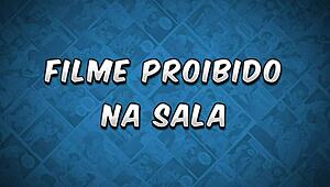 Watching forbidden anime with young girl