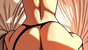 Sexy woman intensely fucked by man in anime hentai ai