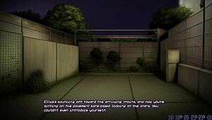 Shaved pussy star fucks hard on the subway!