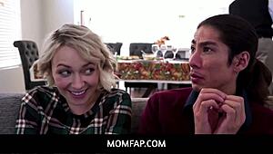 Momfap family thanksgiving dinner with step sis ava sinclaire involves cheating and fucking