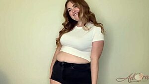 My curvy girlfriend in tight clothing wants cock for doggystyle