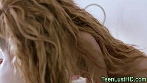 Petite teen gets facial after blowjob and anal