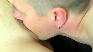 that perverted husband dives into his wench's pussy and makes her cum