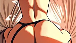 Sexy woman intensely fucked by man in anime hentai ai