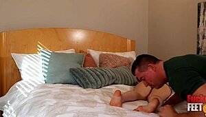 sweet meaty soled brittany shae gets toes and feet covered in cum