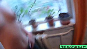 Fucking goggles finally gets the action she craves