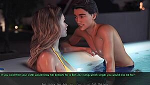 sweet kisses in 3d cartoon hotel with milf stepmother.
