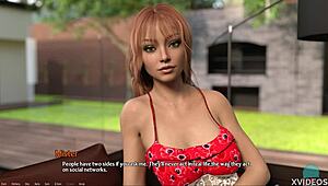 sexy entrepreneur flaunts thin panties in a steamy roleplay with cute redhead