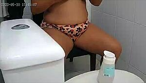 Look at this naughty little girl watching a big pussy video on her phone, she says