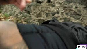 kinky slut queen dark dea fucks hard in abandoned house like a true whore!